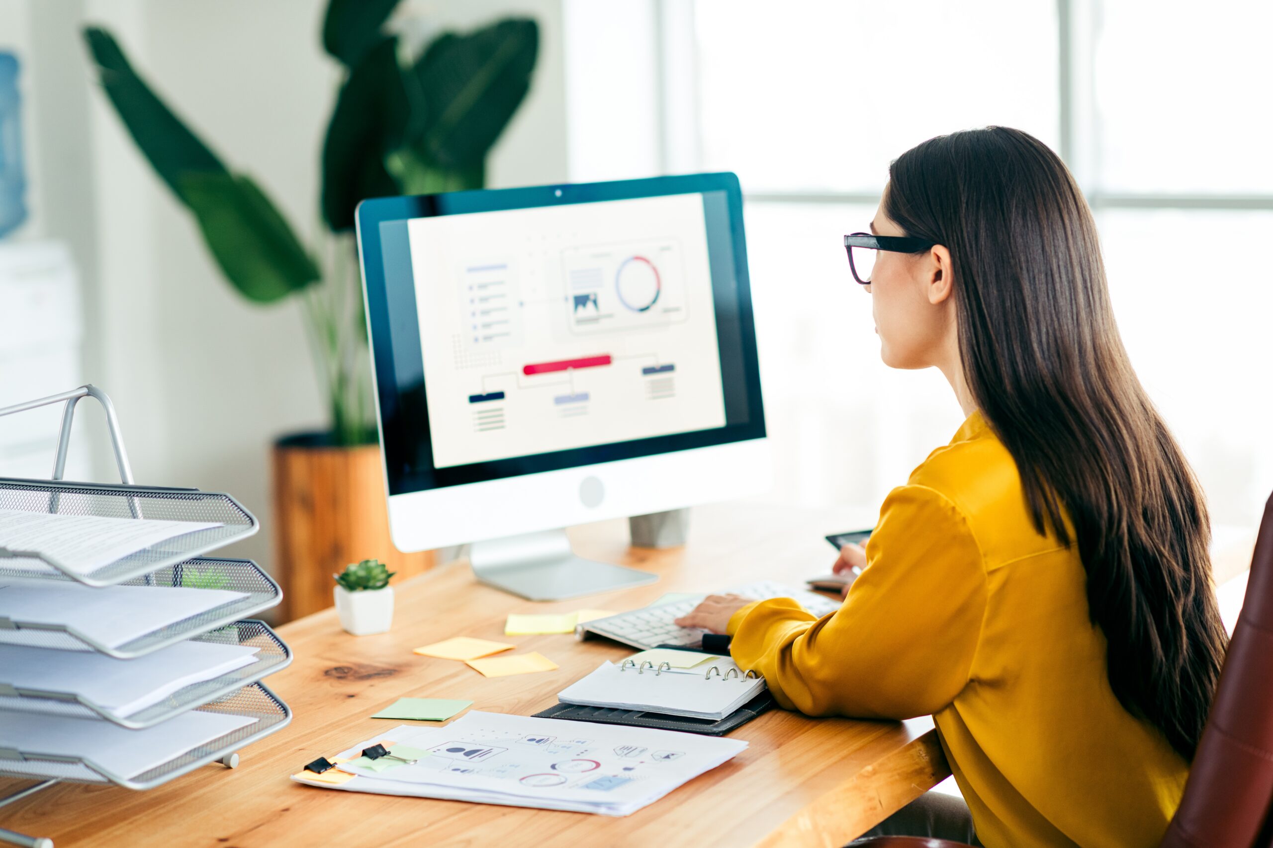 Marketing strategist analyzing GEO and AI search visibility performance